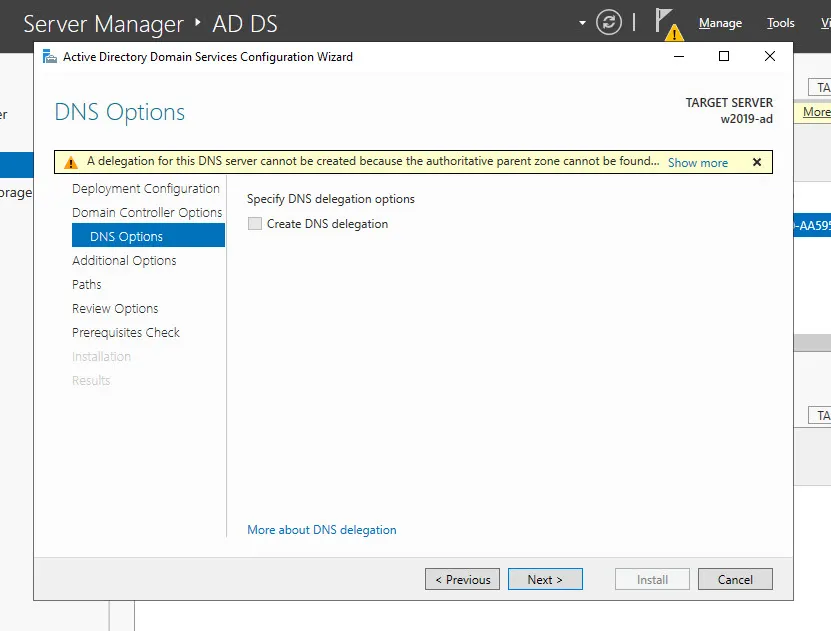 DNS 관리권한 위임은 하지 않는다