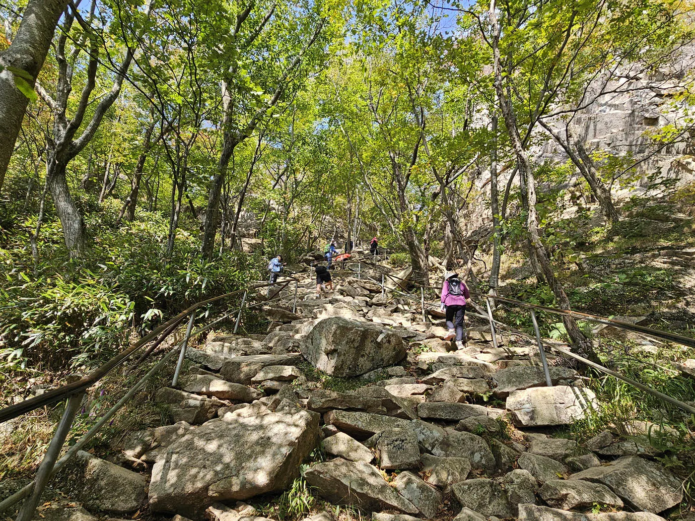 대둔산 정상가는 너덜길