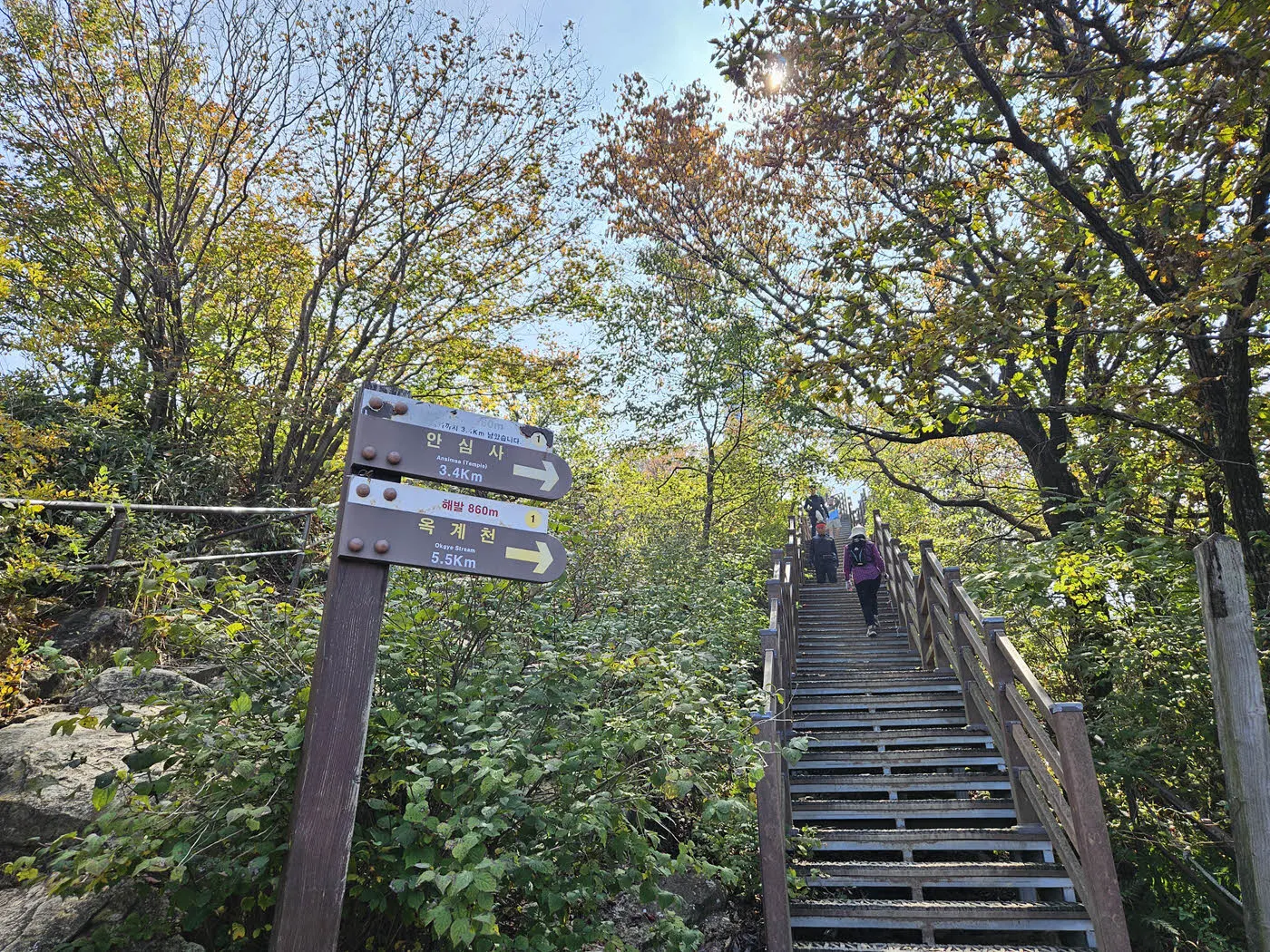 대둔산 정상의 마지막 계단 구간