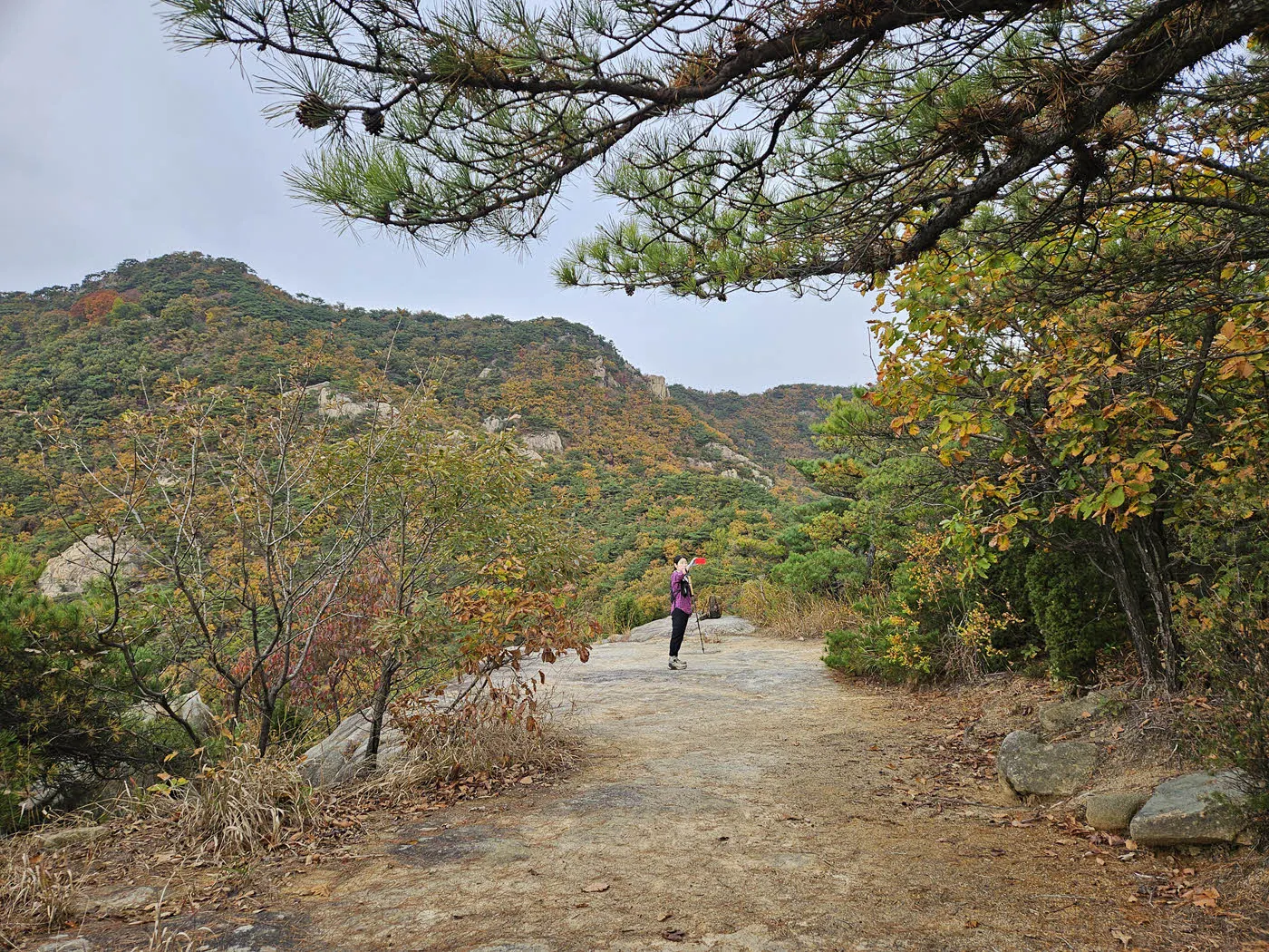 삼성산 천인암 능선의 마당바위