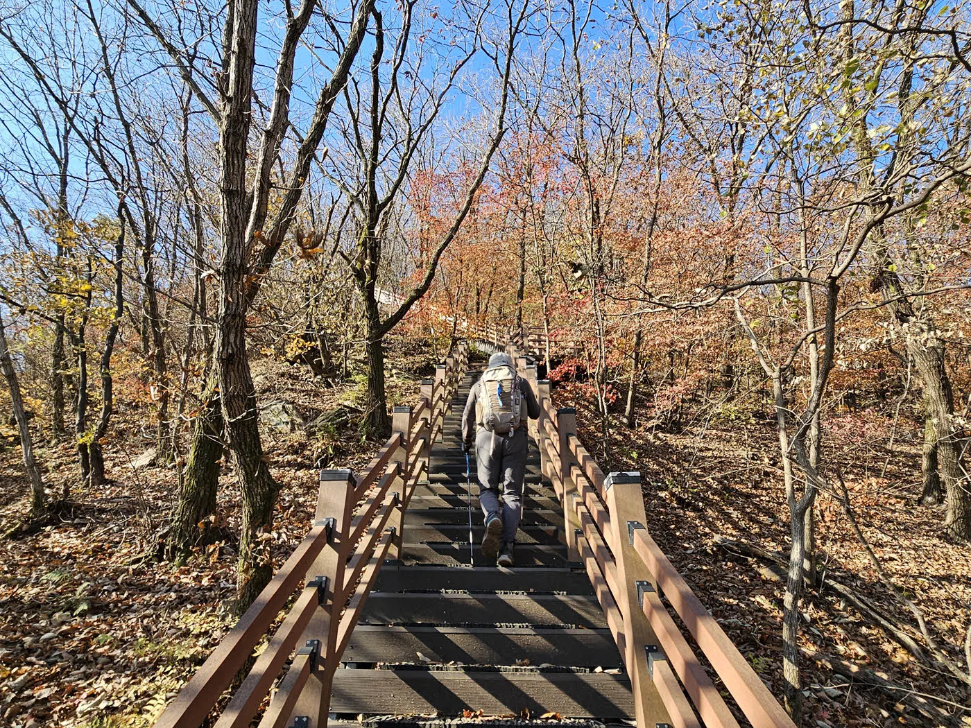 나한대로 오르는 계단 구간