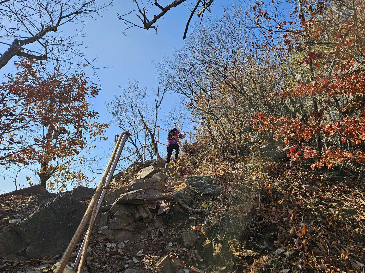 소요산 의상대 오르는 구간