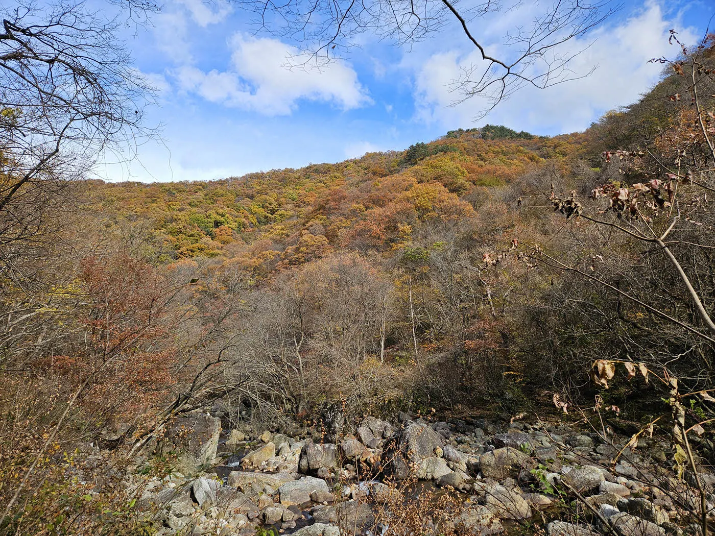 지리산 뱀사골 계곡의 단풍