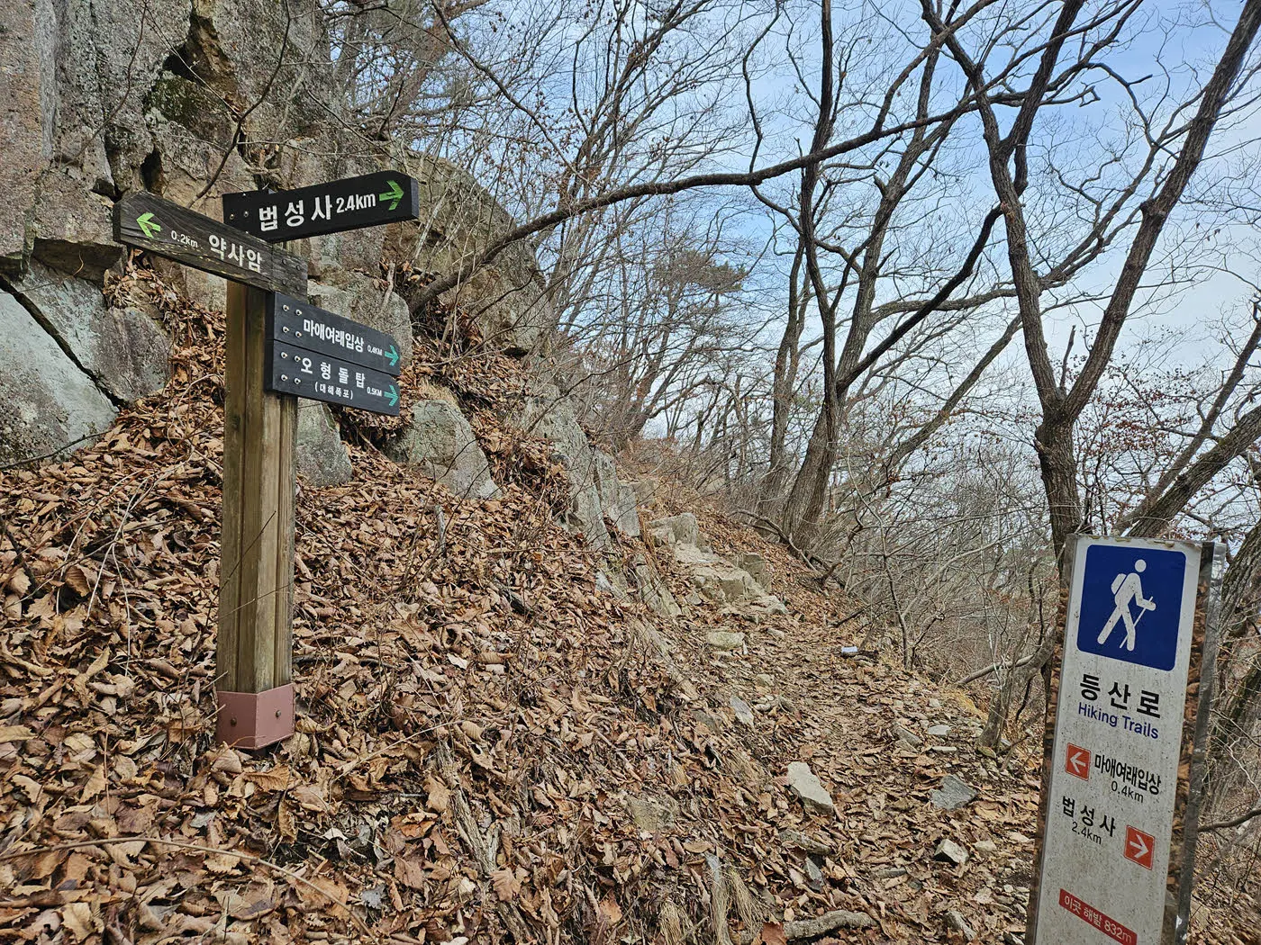 범성사 갈림길