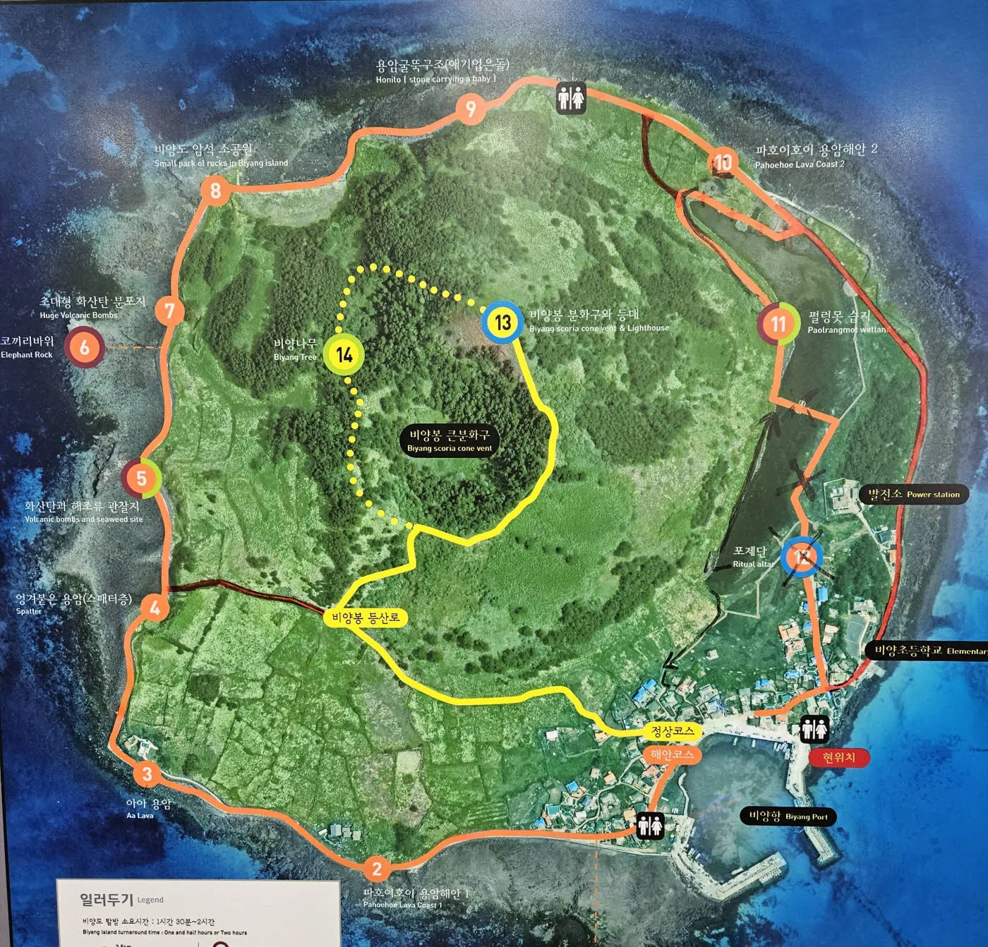 비양도 산책로 안내