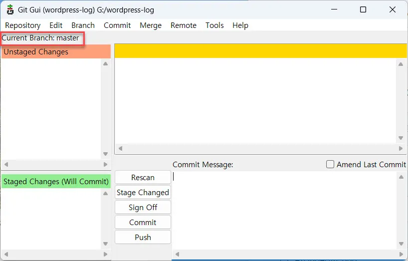 복제(Clone)된 리포지토리의 기본 브랜치명은 master 이다