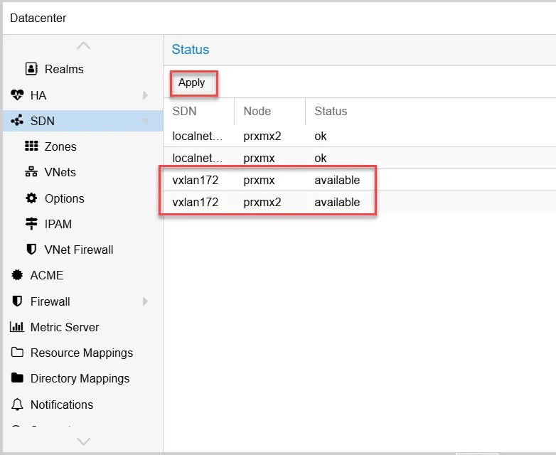 구성한 VXLAN 생성하기