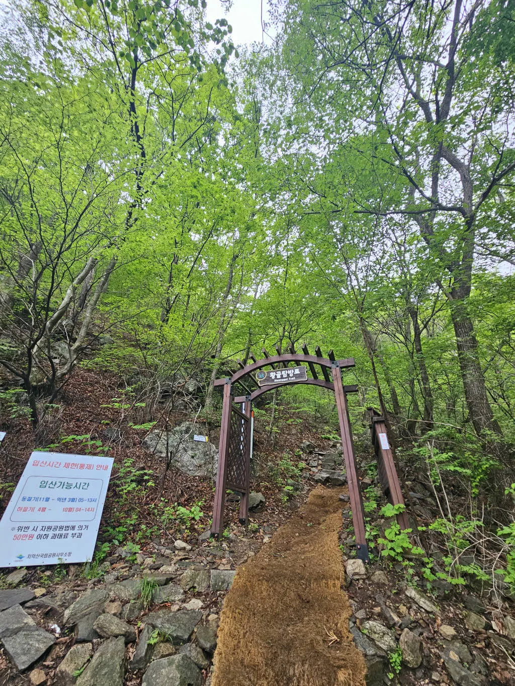 황골탐방로 시작점