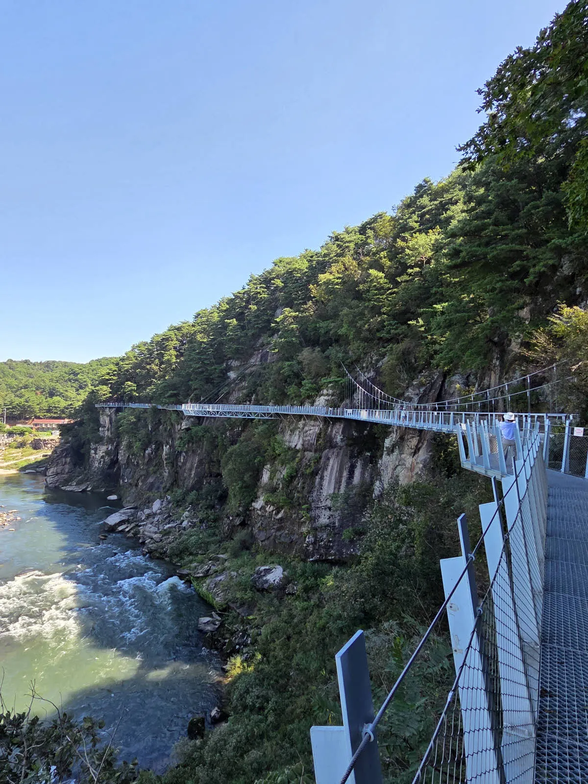 순담계곡의 잔도길 구간
