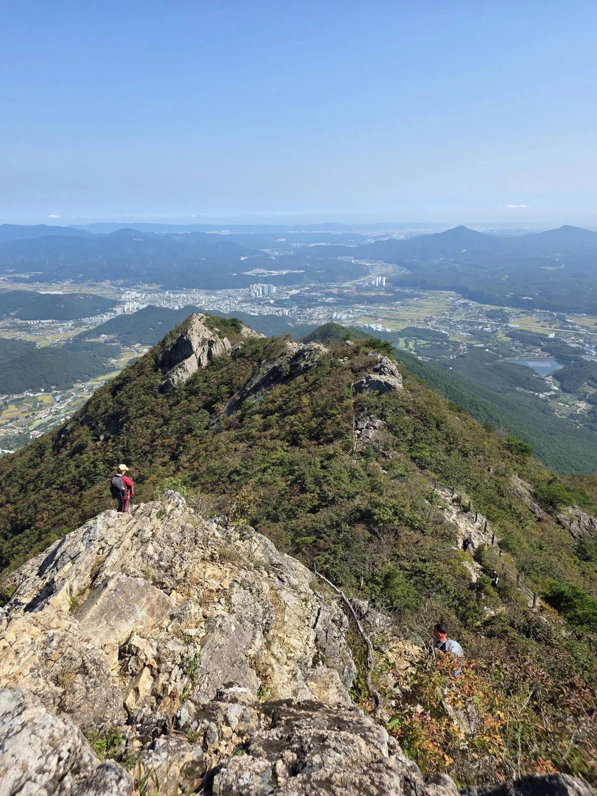 우리가 걸어(?)온 칼바위 구간