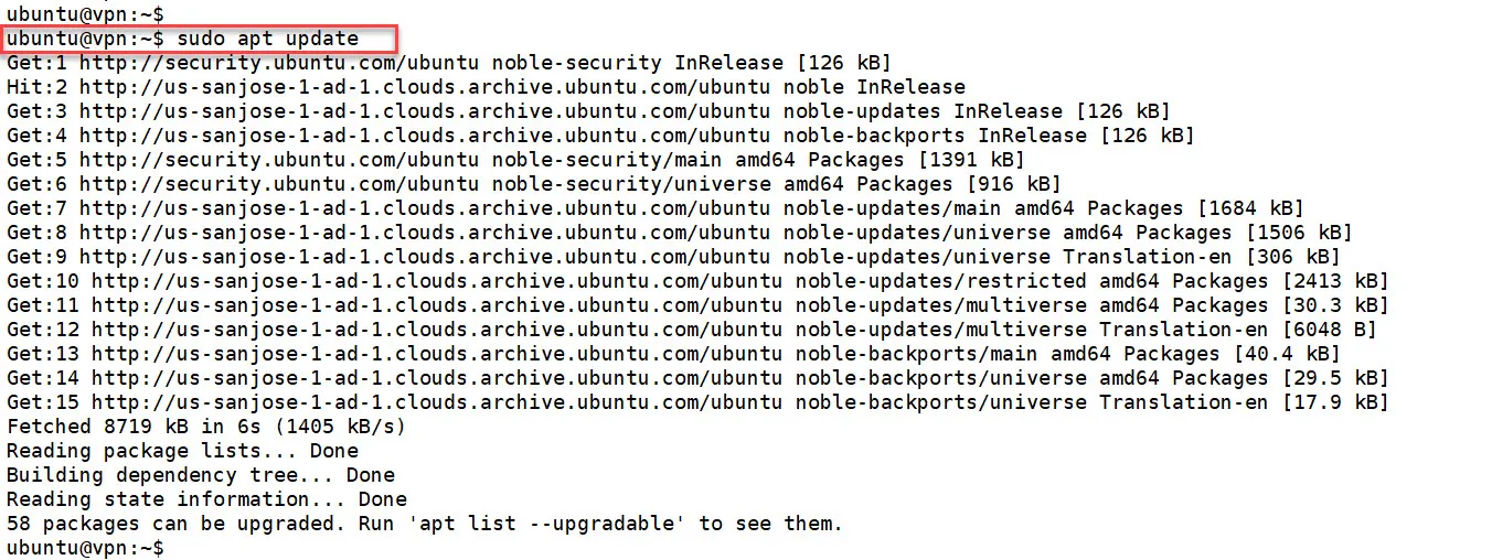 apt update