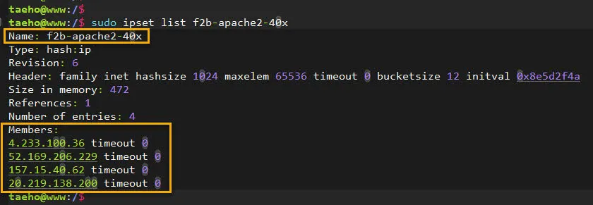 fail2ban ipset banip