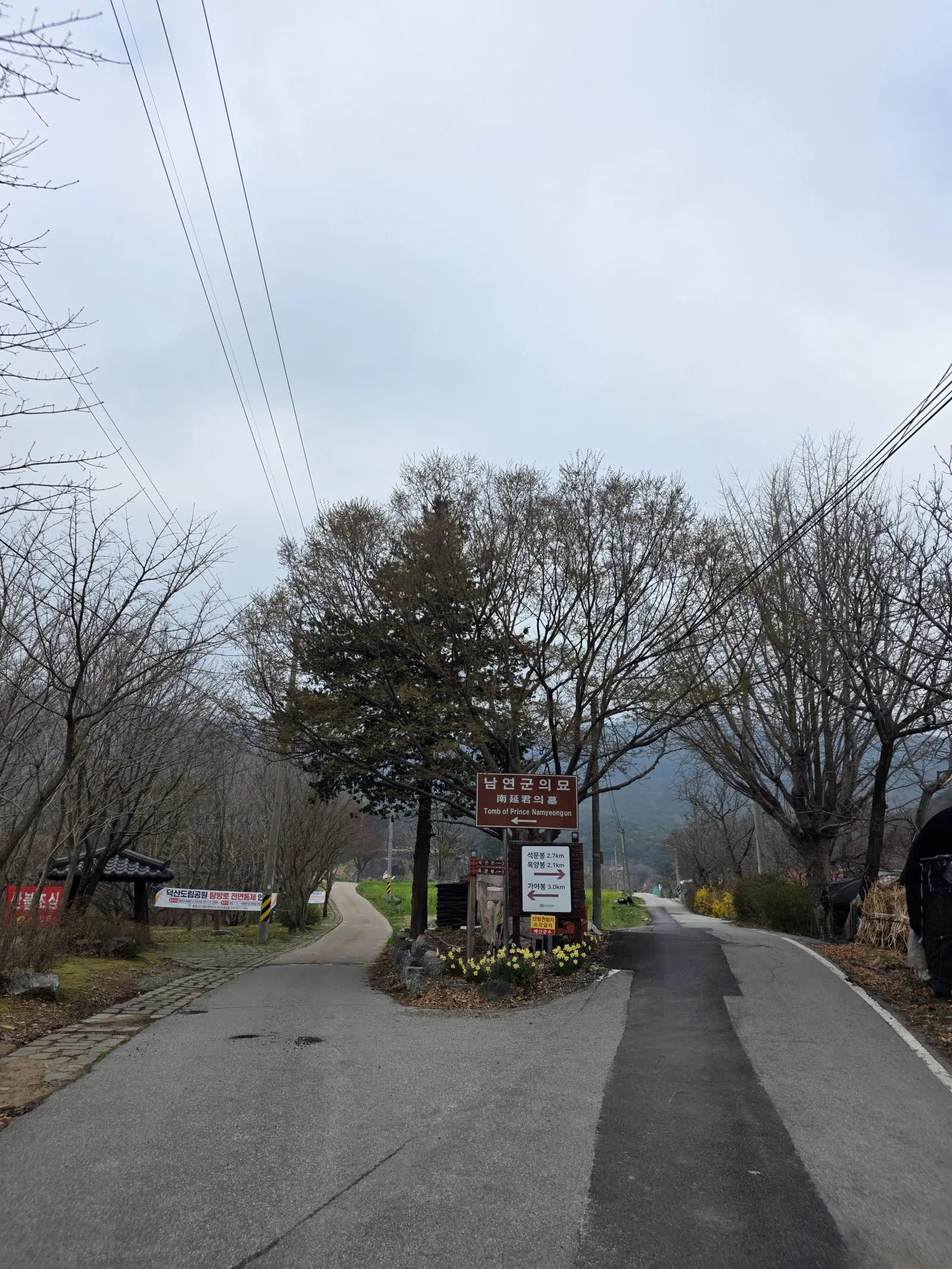 남연군의 묘 갈림길