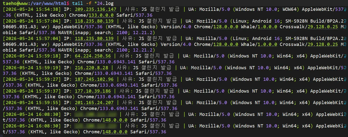 Js challenge log file